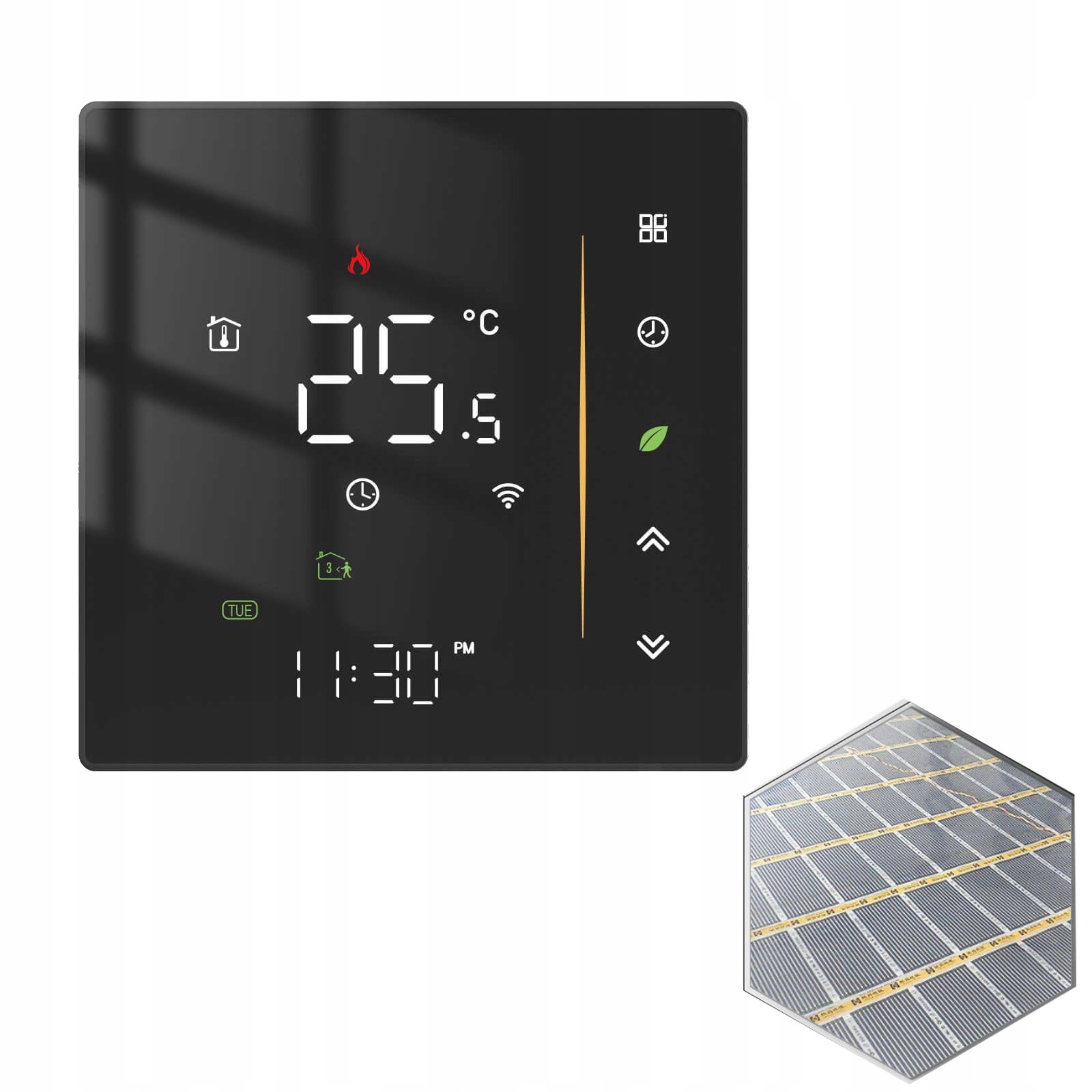 ZIGBEE TUYA Smart termostat Elektrické podlahové kúrenie čierne